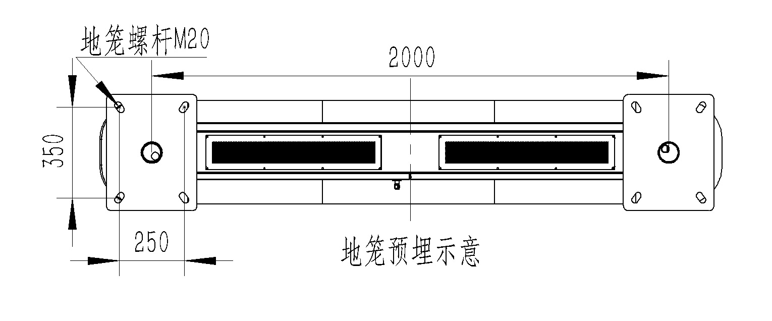 全彩屏負氧離子監測站地籠預埋示意